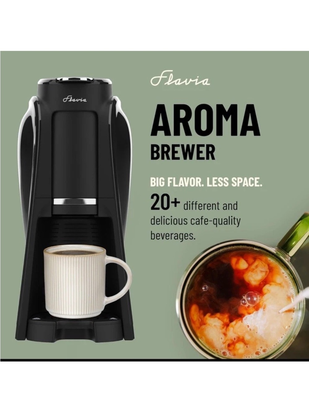 Flavia Aroma Brewer Single-Serve Coffee Maker - Black